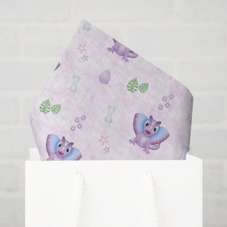 Cute Girls Jurassic Dino Birthday Dinosaur Tissue Paper