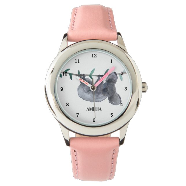 Cute Girls Koala Bear Animal Kids Curious Happy Watch (Front)
