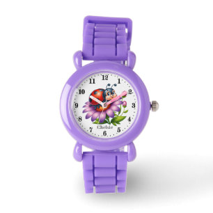 Cute girls ladybug lovers add name  watch