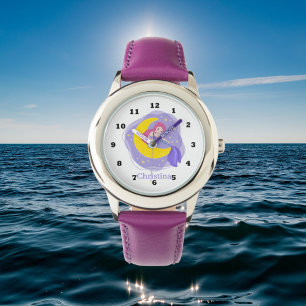 cute girls mermaid add name watch