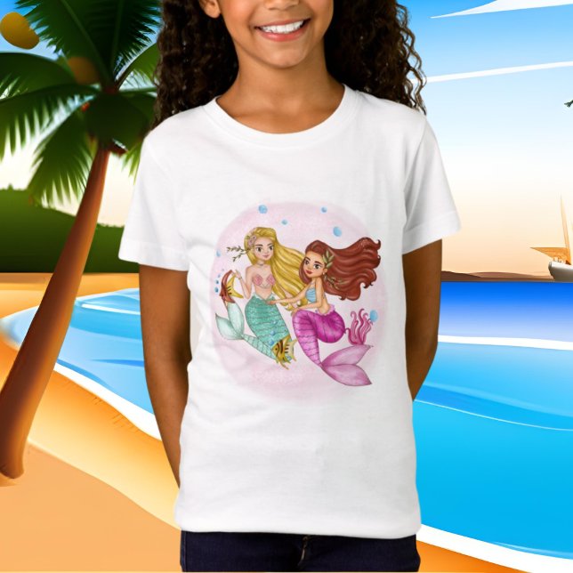 cute girls mermaid beach T-Shirt (Creator Uploaded)