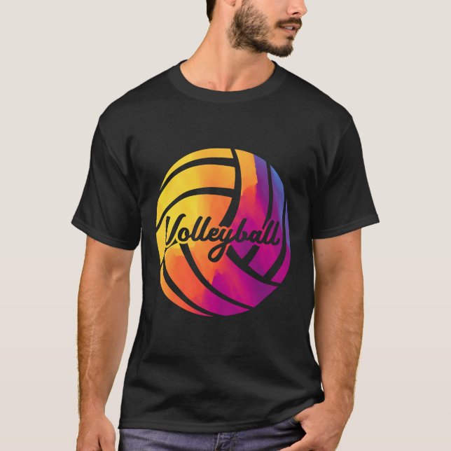 Cute Girls Mixed Colour Teenagers Volleyball Pullo T-Shirt (Front)