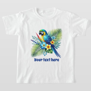 Cute girls Parrot lovers customisable T-Shirt