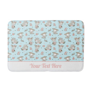 Cute Girls Reading Books Gift Ideas Bath Mat