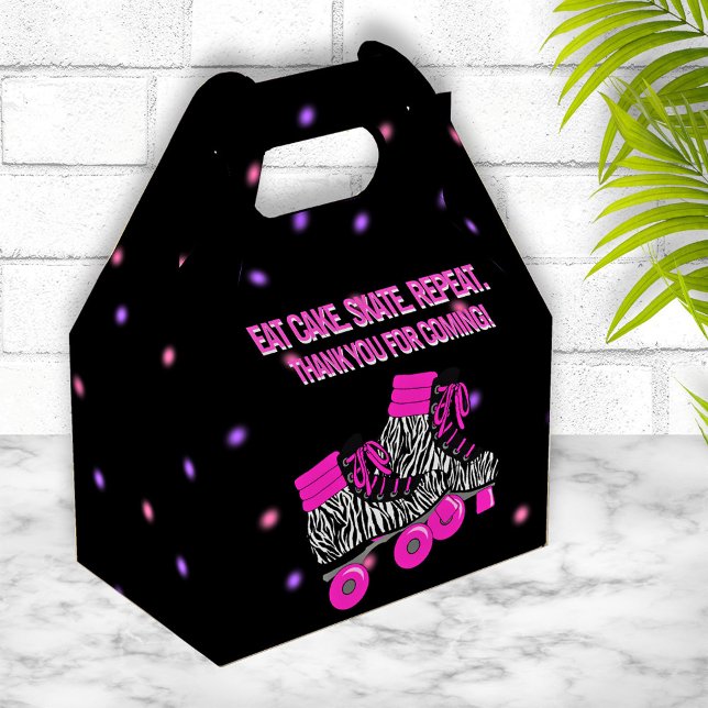 Cute Girl's Roller Skate Birthday Party Favour Box (Creator Uploaded)
