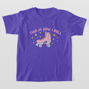 cute girls roller skating lovers T-Shirt