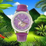 Cute girls sloth add name watch<br><div class="desc">design by www.etsy.com/shop/InkleyStudio</div>