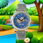 Cute girls sloth add name watch<br><div class="desc">design by www.etsy.com/shop/PrettyGrafikDesigns</div>