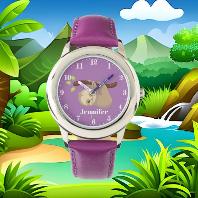 Cute girls sloth add name watch (Creator Uploaded)
