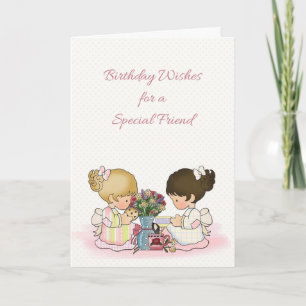 Cute Girls Tea Party, Birthday For Friend Card