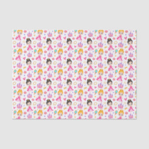 cute girls tiled Princess pattern Tissue Paper