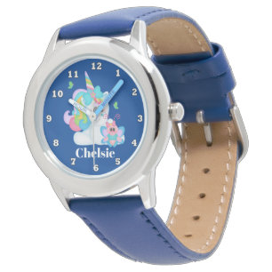 Cute girls unicorn add name watch
