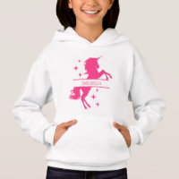 cute girls unicorn fantasy add name Hoodie