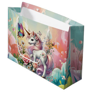 Cute girls unicorn lovers  large gift bag