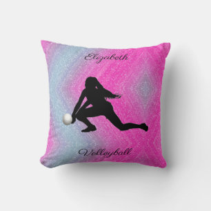 Cute Girls Volleyball Pastel Cushion