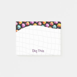 Cute Girls' Volleyball Pop Art Pattern Post-it Notes