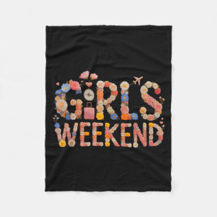 Cute girls weekend besties vacation sisters trip fleece blanket