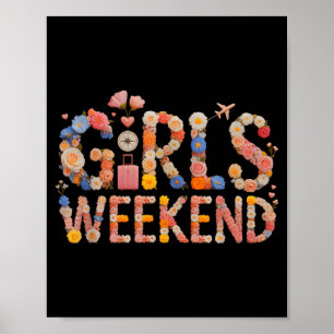 Cute girls weekend besties vacation sisters trip poster