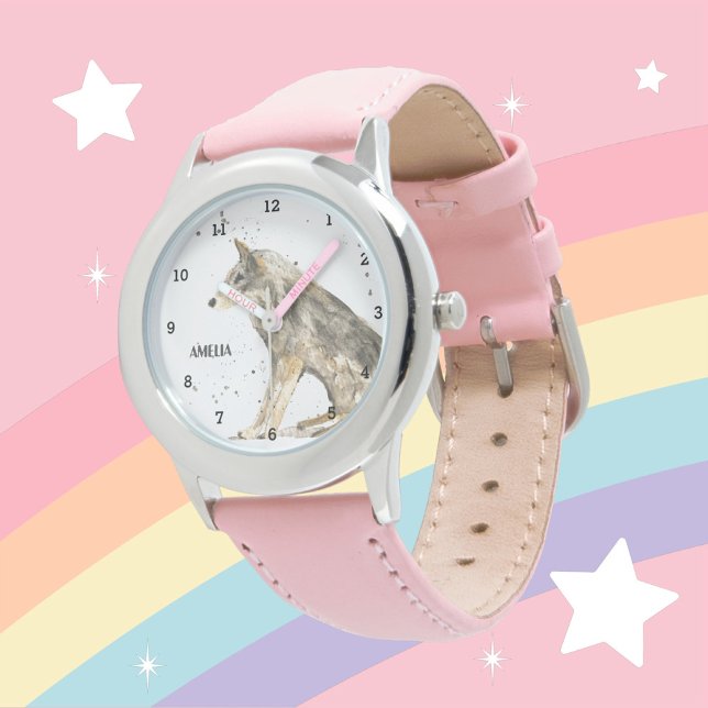 Cute Girls Wolf Animal Kids Wildlife Woodland Watch (Creator Uploaded)