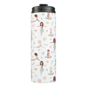 Cute Girls Zen Yoga Meditation Spiritual Namaste Thermal Tumbler