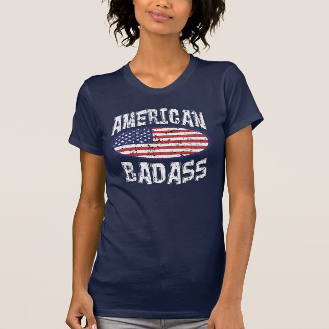 Cute Girly American Badass T-Shirt (Front)