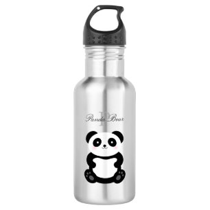 Cute Girly Baby Panda Bear Monogram 532 Ml Water Bottle