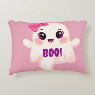 Cute girly Boo! Ghost Decorative Cushion