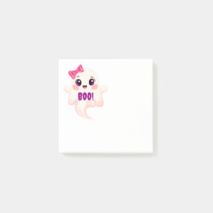 Cute girly Boo! Ghost Post-it Notes