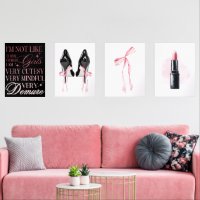 Cute Girly Bow Wall Wall Art Sets