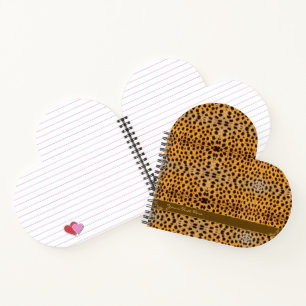 Cute Girly Cheetah Pattern Animal Print & Stiletto Notebook