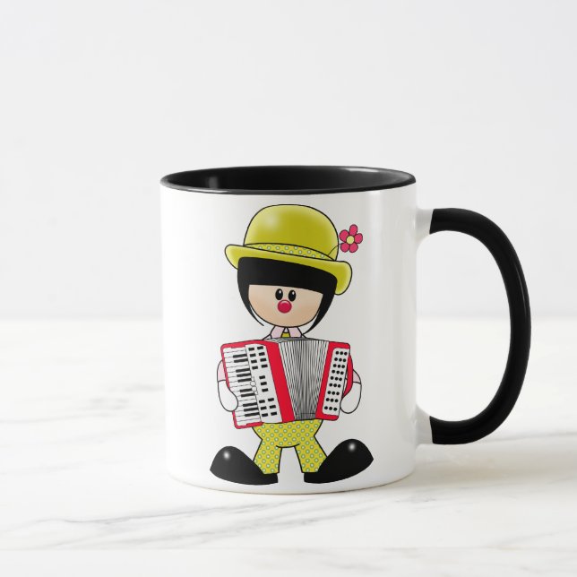 Cute Girly Clown with Accordian Mug (Right)