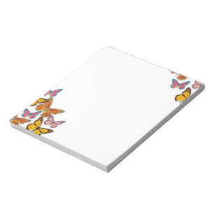 Cute Girly Colourful Butterflies Notepad