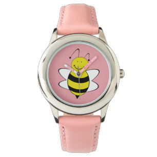 Cute girly elegant trendy cartoon bee watch