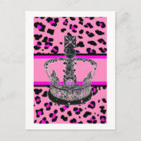 Cute Girly fashionista hot pink leopard print