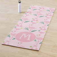 Cute Girly Flamingo and Bikini Pink Monogram