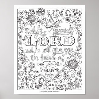 Cute Girly Floral Christian Scripture Bible Verse Poster
