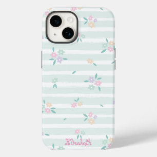 Cute Girly Floral Hello Spring Name Personal Name Case-Mate iPhone 14 Case