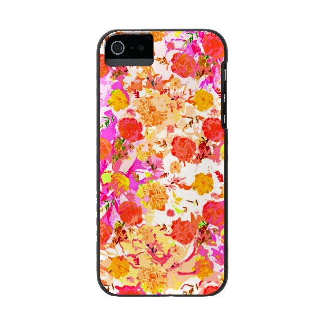 Cute girly flowers pattern incipio iPhone wallet case (Inner Case Back)