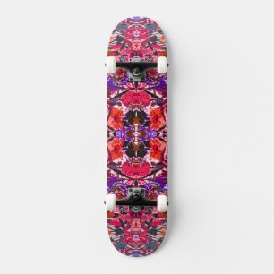 Cute girly flowers pattern skateboard
