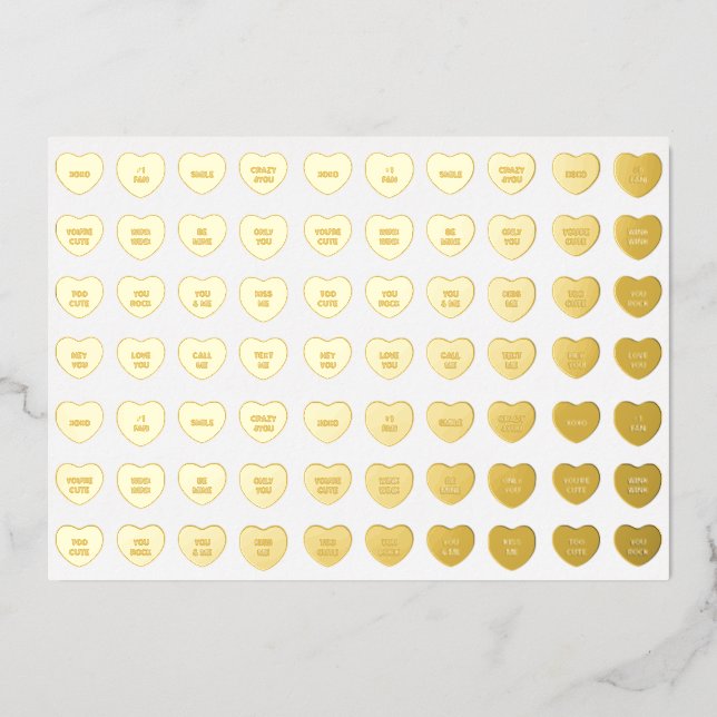 Cute girly fun custom conversation candy hearts (Front)