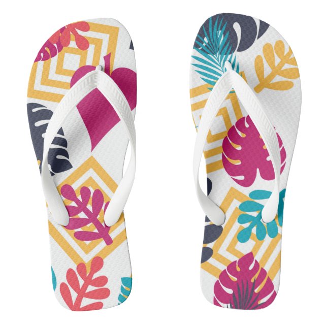 Cute Girly Fun Tropical Jandals (Footbed)
