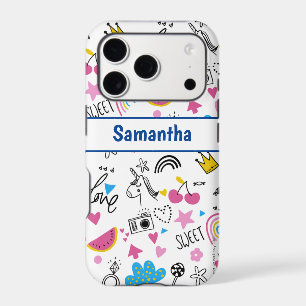 Cute Girly Fun Unicorn Rainbow Stars Butterflies