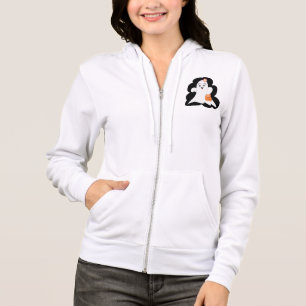 Cute Girly Ghost Halloween Trick or Treat Hoodie