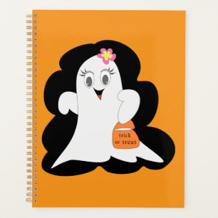 Cute Girly Ghost Halloween Trick or Treat Planner