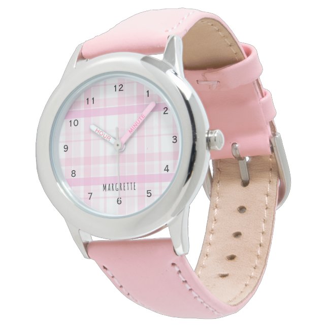 Cute Girly HEARTS PINK PATTERN eWatch Watch (Angled)