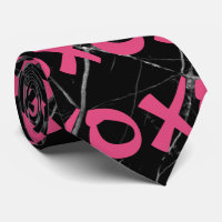 Cute girly hot pink black marble xoxo hugs kisses