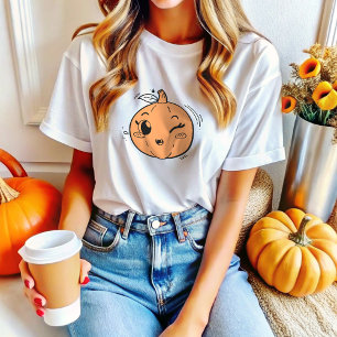 Cute Girly Jack O Lantern Pumpkin Face  Tri-Blend Shirt