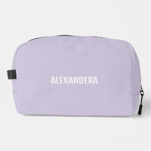 Cute Girly Light Purple Name  Dopp Kit