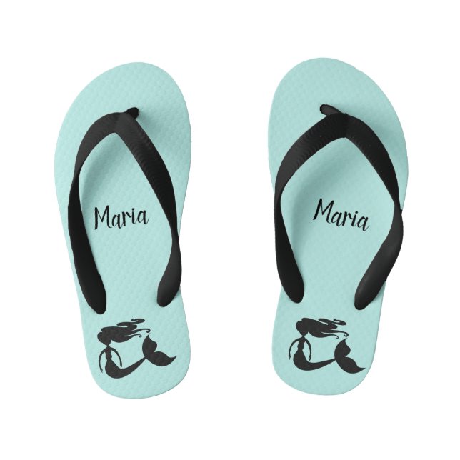 Cute girly mermaid kid's Flip Flops for children (Footbed)