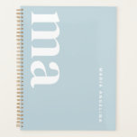 Cute Girly Monogram Blue School Planner<br><div class="desc">This stylish planner is a must-have for pretty school supplies and back to school supplies. Perfect for school must haves, it fits right in with your school supplies highschool list. With its cute school supplies design, it’s an aesthetic school supplies essential. Ideal for middle school supplies and school supplies aesthetic...</div>